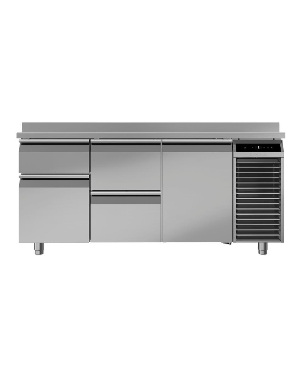 Etabli réfrigéré - 223 Litres - 1 portes - 4 tiroirs - Plan de travail inox - Rebord droit - Liebherr - FRTSvg 7559-40/S01