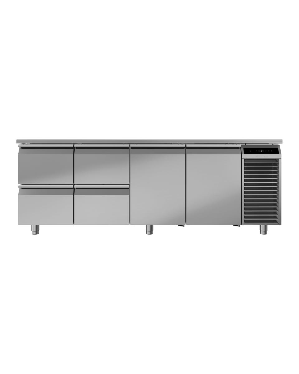 Etabli réfrigéré - 314 Litres - 2 portes - 4 tiroirs - Plan de travail inox - Liebherr - FRTSvg 7573-40/T01
