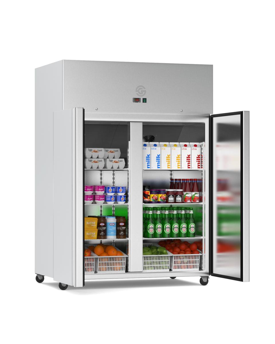 Réfrigérateur Horeca - 1200 Litres - 2 portes - Roulettes - Promoline