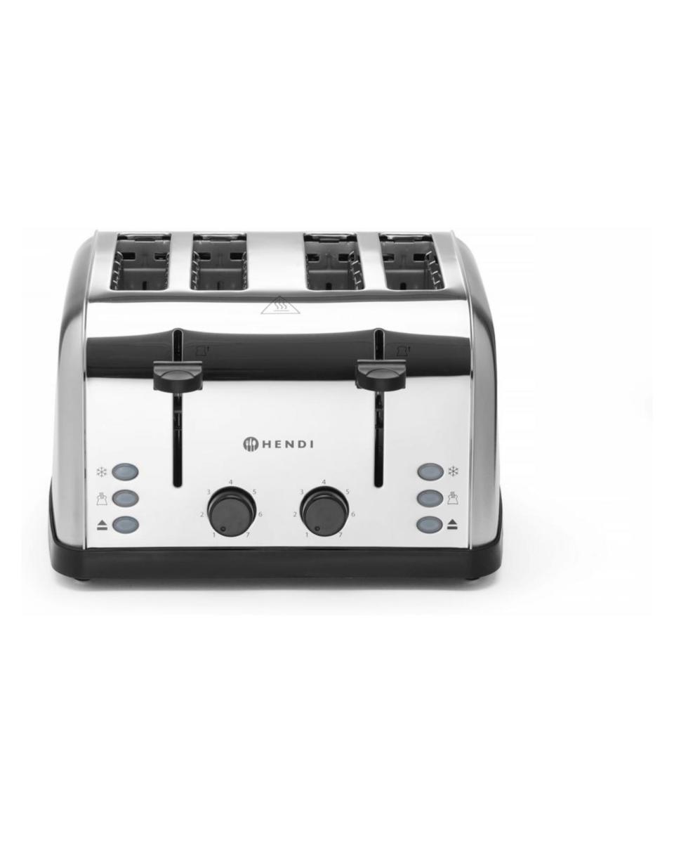 Toaster - 4 Sneetjes - H 18 x 33.5 x 29.5 CM - Hendi - 261187