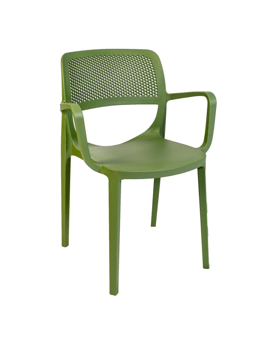 Chaise de terrasse - Milan - Vert - Plastique - Promoline