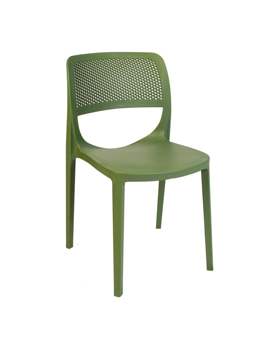 Chaise de terrasse - Montagne - Vert - Plastique - Promoline