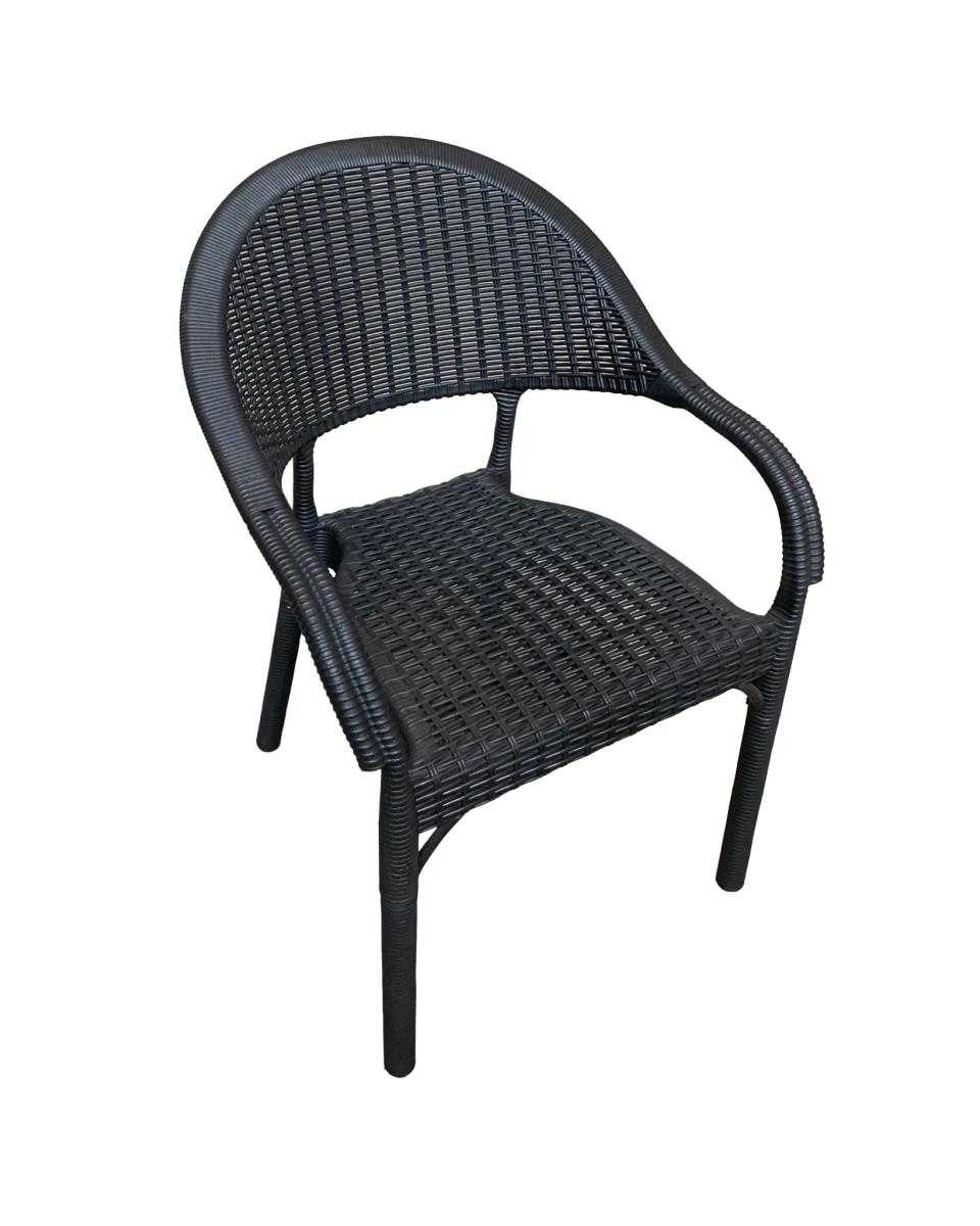 Chaise de terrasse - Playa - Noir - Plastique - Promoline