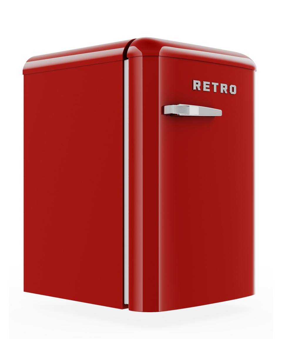 Réfrigérateur Rétro - 120 Litres - Modèle de table - Rouge - Promoline