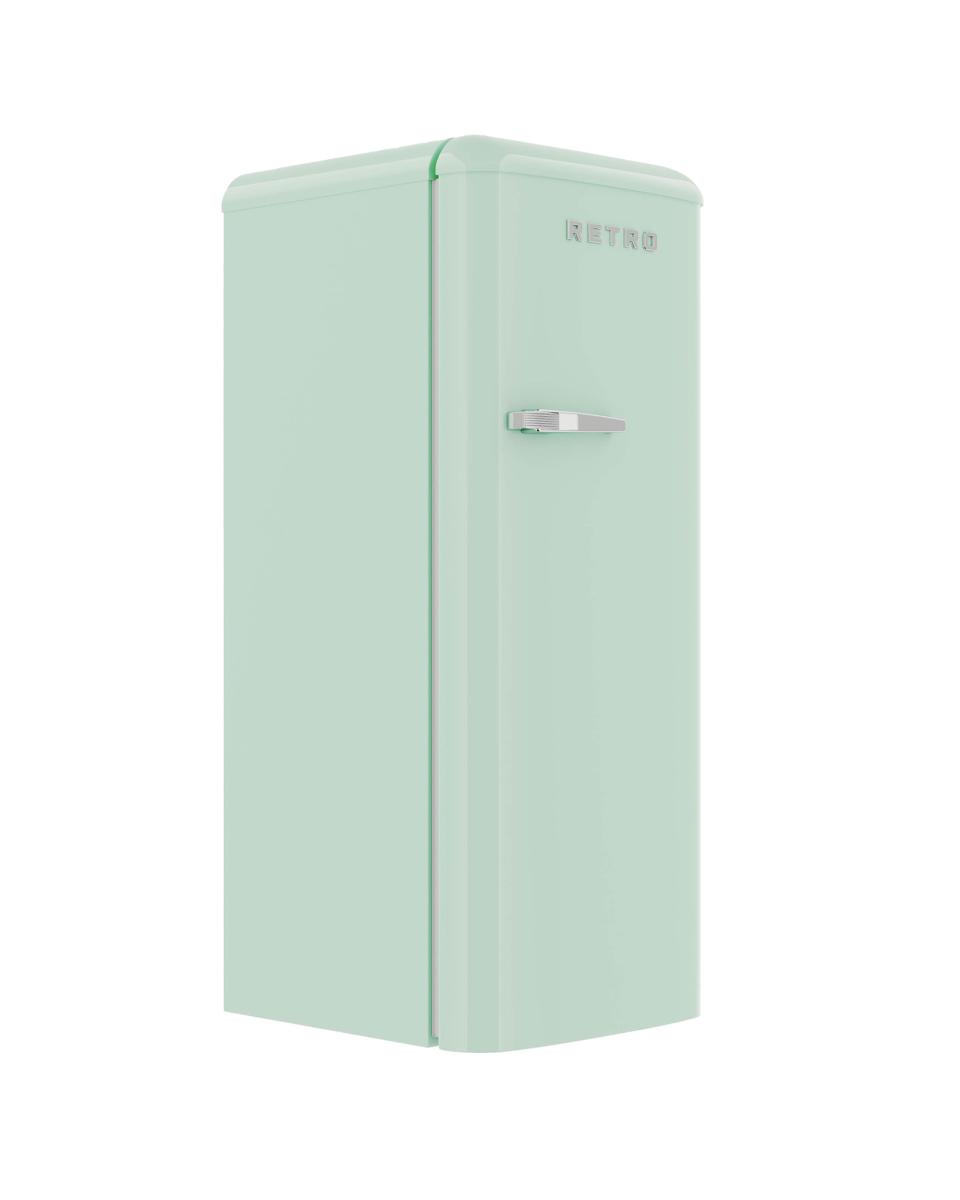 Réfrigérateur Rétro - Avec Congélateur - 194/24 Litres - Modèle Vertical - Vert Menthe - Promoline