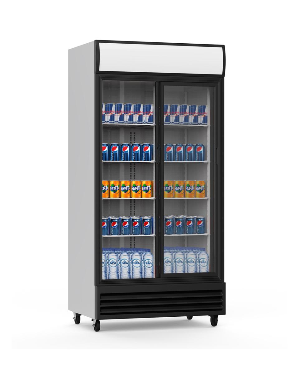 Réfrigérateur porte vitrée - 2 portes - 800 Litres - H 203 x 100 x 70 CM - Promoline