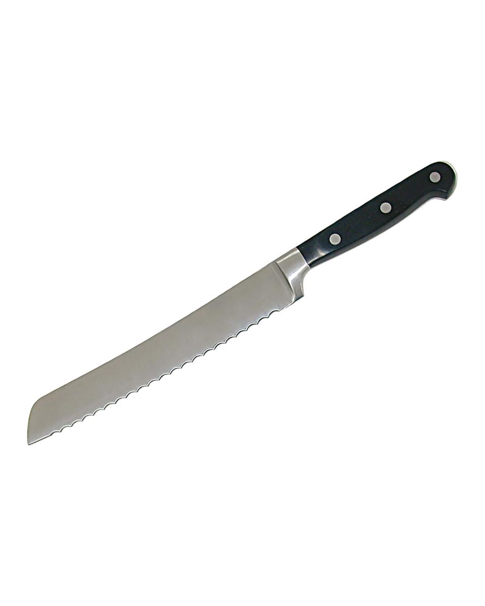 Couteau à pain - 20 CM - Forgé - Noir - Promoline