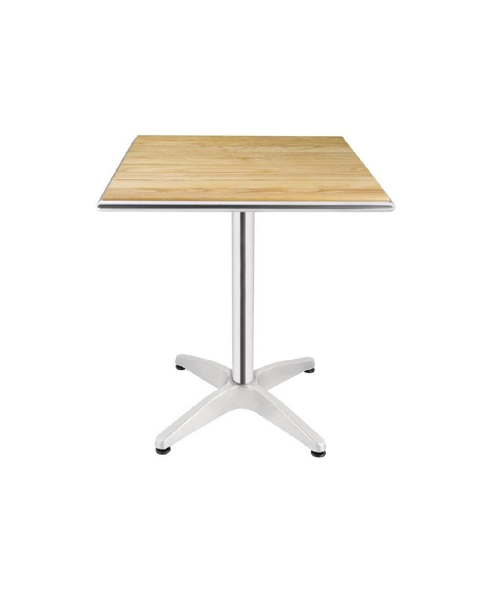 Table - H 72 x 60 x 60 CM - Aluminium/Frêne - Bolero - U430