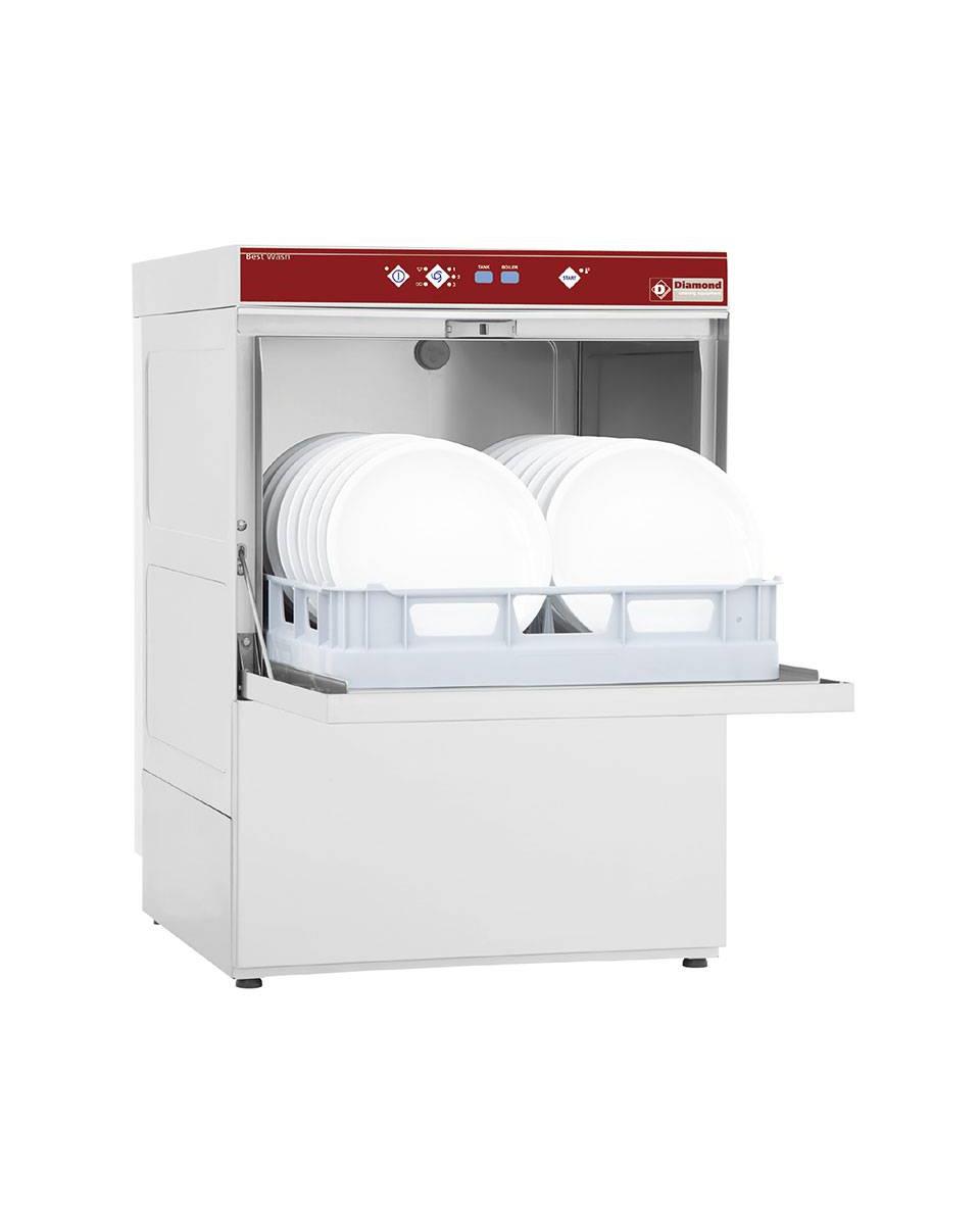 Lave-vaisselle CHR avec adoucisseur continu - Panier 50 x 50 - 400V - Best wash - Diamond - DFE6/6-AC