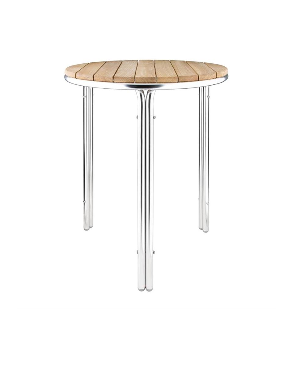 Table - Ø 60 x H 72 x 60 x 60 CM - Frêne/Aluminium - Bolero - GL981