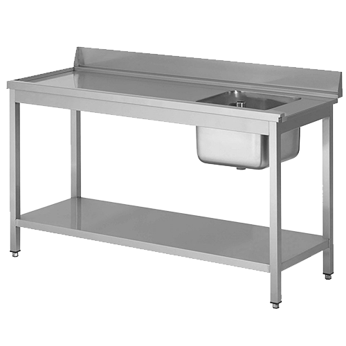 Tables d'alimentation et d'évacuation en acier inoxydable