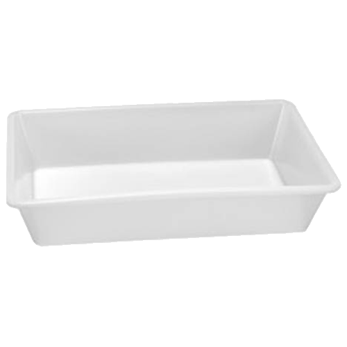 Bacs de viande en plastique blanc
