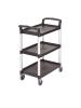 Chariot de service - 3 niveaux - Noir - H 96,5 x 83,5 x 41 CM - Polypropylène - Cambro - CT349