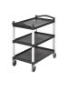 Chariot de service - Noir - H 95 x 101,5 x 54 CM - Polypropylène - Cambro - CT400