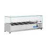 Vitrine réfrigérée - H 44 x 120 x 33,5 CM - 39 KG - 220 - 240 V - 160 W - Statique - R600A - Inox - 34 Litre - +2°C / +8°C - Cool Head - 712010