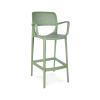 Tabouret de bar de terrasse Milan - Accoudoirs - Vert - Plastique - G-Line