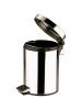 Poubelle à pédale - H 27 CM - 0,73 KG - Ø17 CM - inox - 3 L - 861600