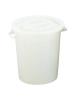 Conteneur alimentaire - H 75 CM - 10 KG - Ø54 CM - polyéthylène - Blanc - 120 Litre - Standard - 956003