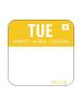 Etiquettes jour - Dissolvable - Mardi - 1000 pièces - 2.54 CM - Vogue - U778