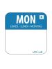 Etiquettes jour - Détachables - Lundi - 1000 pièces - H 2,4 x 2,4 CM - Vogue - L931