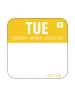Etiquettes jour - Détachables - Mardi - 1000 pièces - Jaune - H 2,4 x 2,4 CM - Vogue - L932
