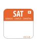Etiquettes jour - Détachables - Samedi - 1000 pièces - Orange - H 2,4 x 2,4 CM - Vogue - L936