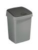 Poubelle - 10 litres - Couvercle à charnière - Gris/Noir - Sunware - Delta - 516000