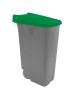 Conteneur à déchets - H 76 x 42 x 57 CM - 3,93 KG - Polypropylène - Vert - 85 litres - Denox - 600086