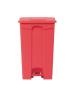Poubelle - 87 Litres - Rouge - H 82 x 49,5 x 40 CM - Polypropylène - Jantex - DC712