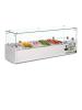 Vitrine réfrigérée - 5 x GN 1/4 - H 43,5 x 120 x 33 CM - 230 V - Inox - Polar - G608