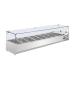 Vitrine réfrigérée - 8 x GN 1/4 - H 43,5 x 180 x 33 CM - 230 V - Inox - Polar - G610