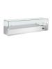 Vitrine réfrigérée - 5 x 1/3 GN + 1 x 1/2 GN - H 43,5 x 150 x 39,5 CM - 230 V - Inox/Verre - Polaire - GD876