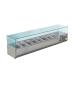 Vitrine réfrigérée - 8 x GN 1/3 - H 43,5 x 180 x 39,5 CM - 230 V - Inox/Verre - Polaire - GD877