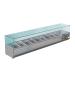 Vitrine réfrigérée - 9 x GN 1/3 - H 43,5 x 200 x 39,5 CM - 230 V - Inox/Verre - Polaire - GD878