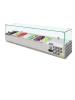 Vitrine réfrigérée - 7 x GN 1/4 - H 43,5 x 150 x 33 CM - 230 V - Inox - Polaire - G609