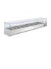 Vitrine réfrigérée - 10 x GN 1/4 - H 43,5 x 200 x 33 CM - 230 V - Inox - Polar - G611