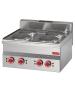 Cuisinière - Ligne 600 - 4 feux - Electrique - H 28 x 60 x 60 CM - 6000 W - 400 V - Inox - Gastro M - GN018