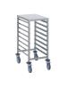 Regaalwagen - 8 x 1/1 GN - H 90 x 65,5 x 44,5 CM - Inox - Tournus - CG193