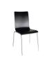 Chaise de restauration - 4 pièces - Noir - H 85,5 x 50,5 x 52 CM - Bois/Acier - Bolero - GR345