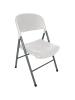 Chaise pliante - 2 pièces - Blanc - H 81 x 49 x 50 CM - Acier/Polypropylène - Bolero - CE692