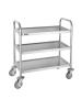Chariot de service - 3 niveaux - Petit - H 82,5 x 71 x 40,5 CM - Inox - Vogue - F993