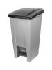 Poubelle à pédale - H 70 x 49 x 38 CM - 3,91 KG - Gris - 60 Litres - Denox - 600060
