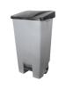 Poubelle à pédale - H 87,5 x 51 x 42,5 CM - 5,43 KG - Gris - 120 Litres - Denox - 600062
