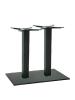 Pied de table double en fonte noire G-Line