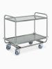 Chariot de service - 2 niveaux - H 93 x 59 x 109 CM - Inox - Diamant - CS2/100S