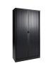 Armoire à portes roulantes - Noir - H 195 x 120 x 43 CM - Proflight