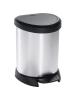 Poubelle à pédale - 5 litres - Argent/Noir - Curver - Decobin - 516842