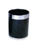 Poubelle - 10,2 Litre - Noir/Argent - Ø 22,4 x H 28 CM - Acier - Bolero - Y805