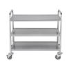 Chariot de service - H 94 x 85,5 x 53,5 CM - 14 KG - Inox - Caterchef - 535002