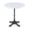 Table ronde à 4 pieds en marbre blanc et fonte, Ø 80 x H 72 cm, collection G-Line